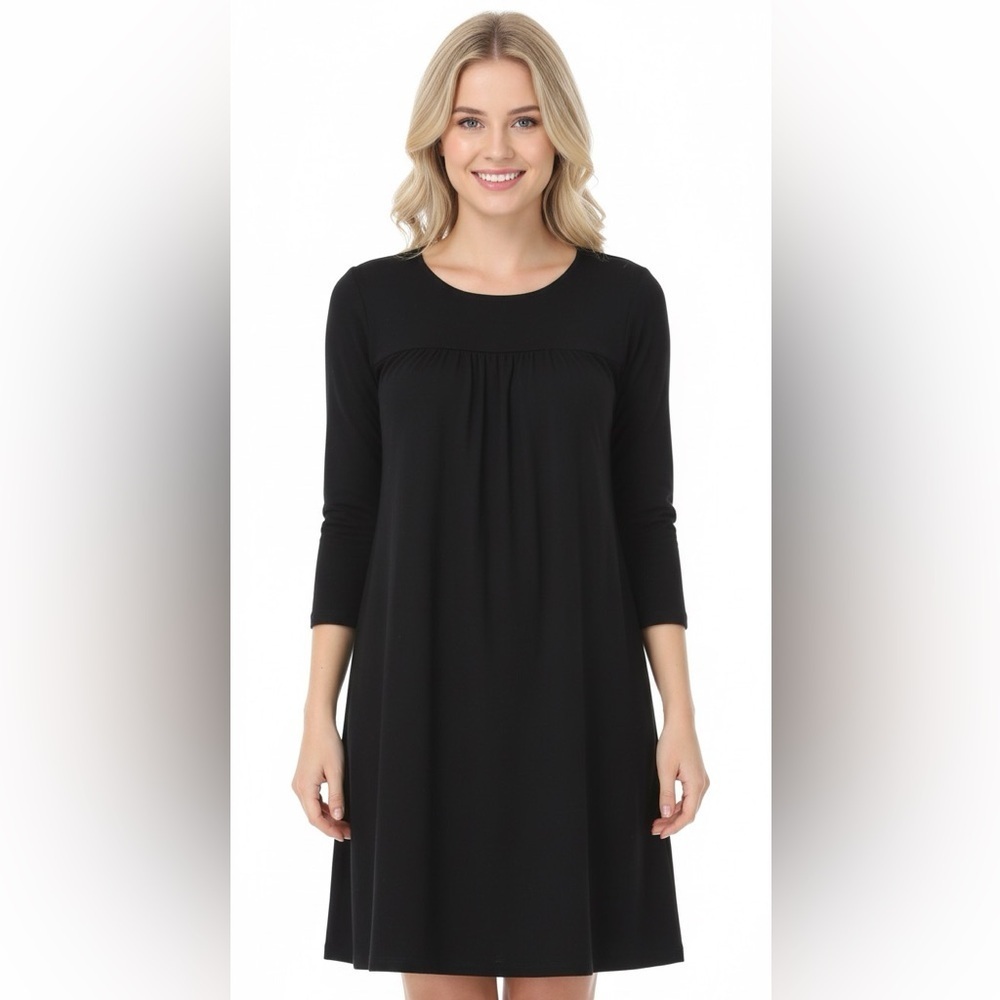 TIANA B size large black shift dress; new w/tags